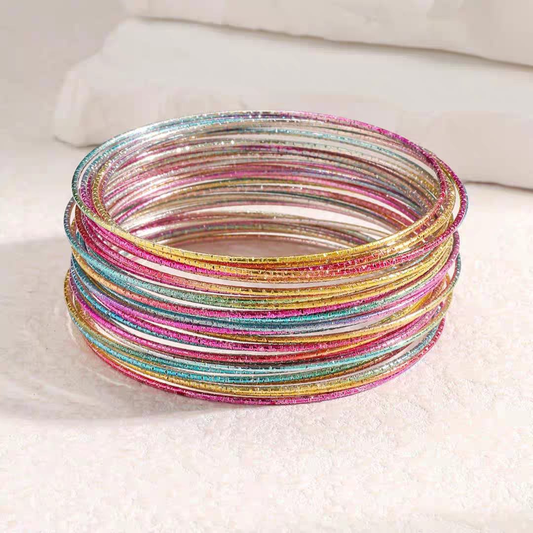 Traditional Gold & Silver Multi-Colour Bangles