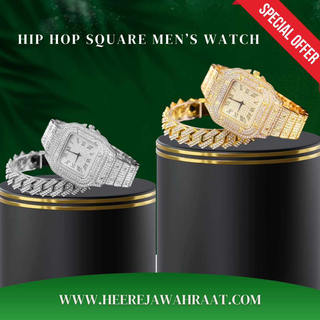 Hip Hop Square Men’s Watch