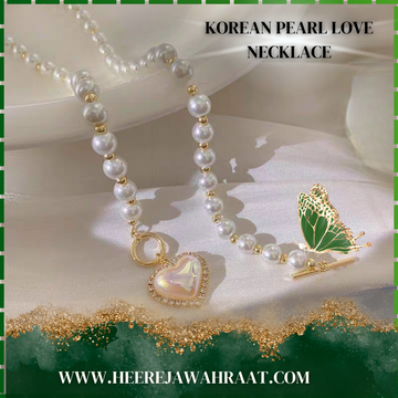 Korean Pearl Love Necklace